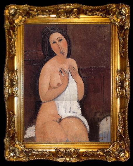 framed  Amedeo Modigliani Nu assis a la chemise, ta009-2